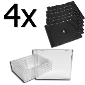 GR Fodral Enkel-CD Svart 4-Pack