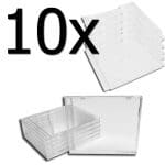 GR Fodral Enkel-CD Transparent 10-Pack