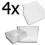 GR Fodral Enkel-CD Transparent 4-Pack