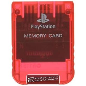 PS1 Minneskort Original Röd