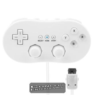 Wii Handkontroll Classic Controller Vit Tredjepart