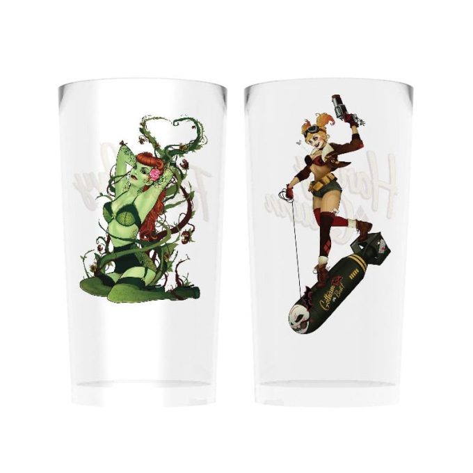 GLC0008 DC Comics Harley and Ivy Bombshells Twin Glasses c
