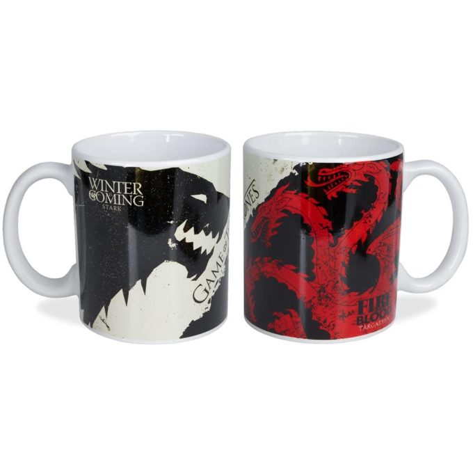 GP85144 Game of Thrones (Stark and Targaryen) Mug, Coaster and Keychain Set c