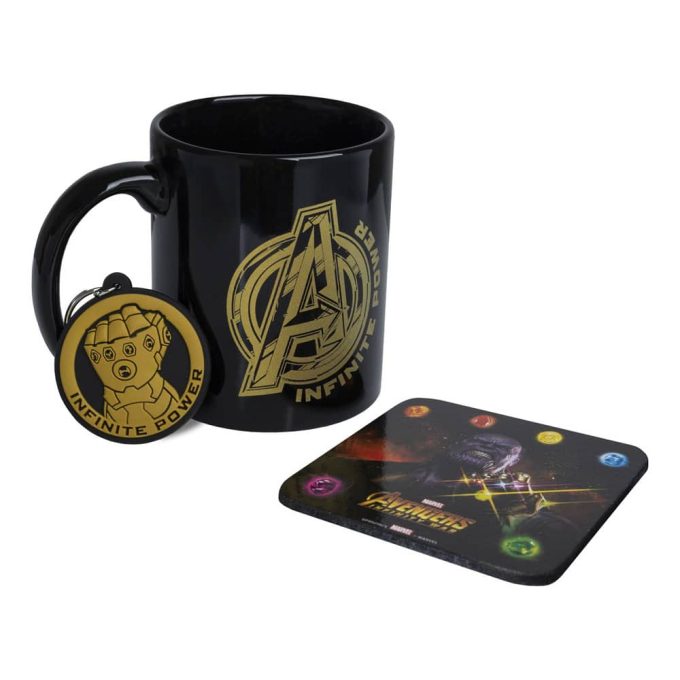 GP85218 Avengers Infinity War Mug, Coaster and Keychain Set a