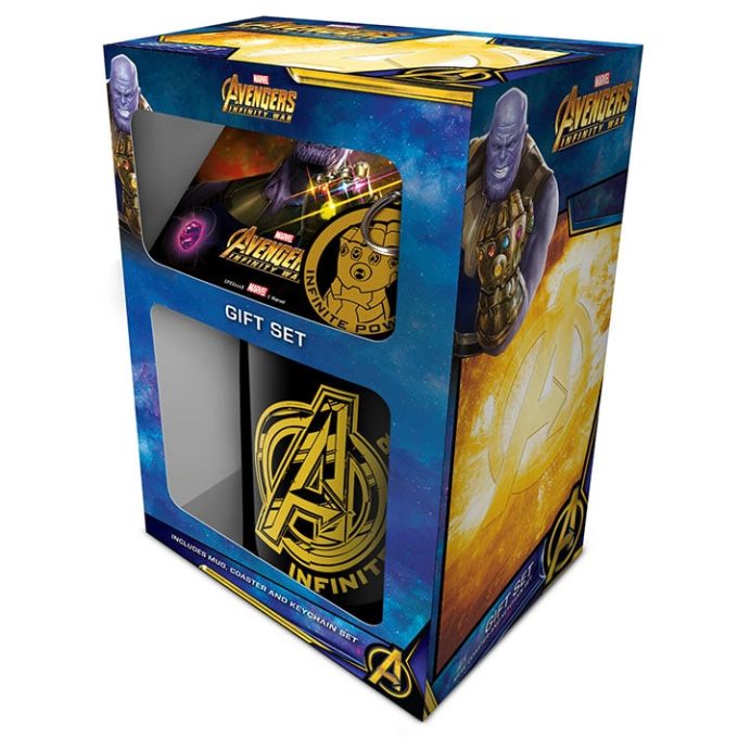 GP85218 Avengers Infinity War Mug, Coaster and Keychain Set b