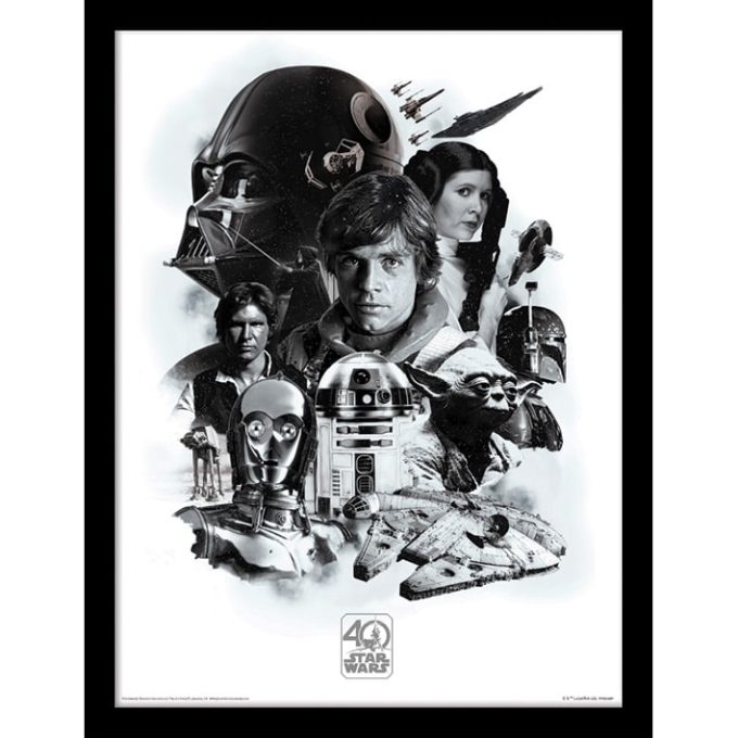 FP12048P Star Wars 40th Anniversary (Montage) Framed Print