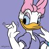 WDC95192 Daisy Duck (Lilac) Canvas Print a