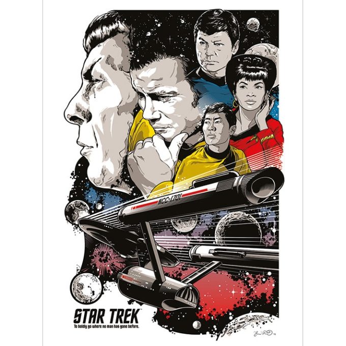 WDC99761 Star Trek (Boldly Go) - 50th Anniversary Canvas Print