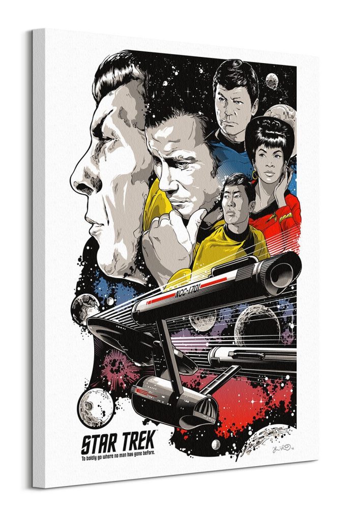 WDC99761 Star Trek (Boldly Go) - 50th Anniversary Canvas Print b