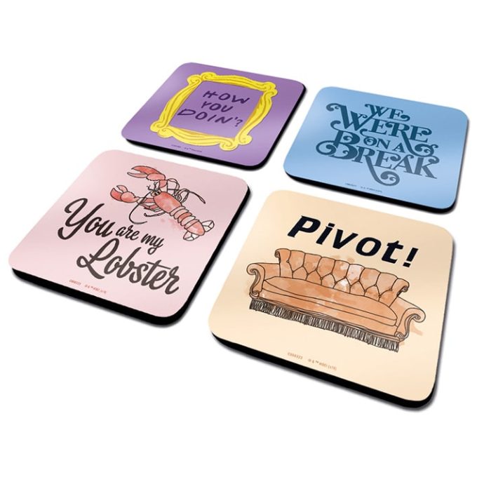 CSP0028 Friends (Quotes) 4 Coaster Set a