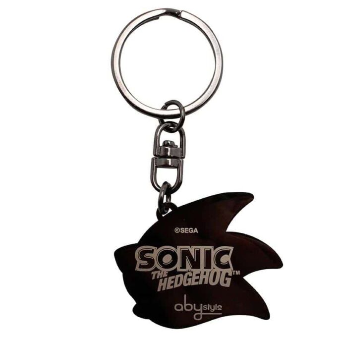 ABYKEY014 Sonic the Hedgehog Head Metal Keychain b