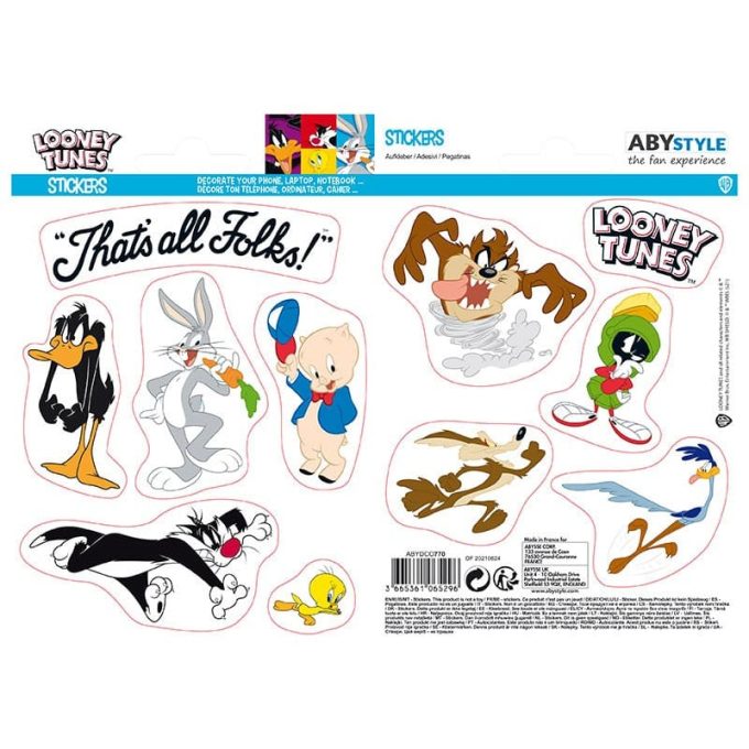 Looney Tunes Characters Stickers, Merch