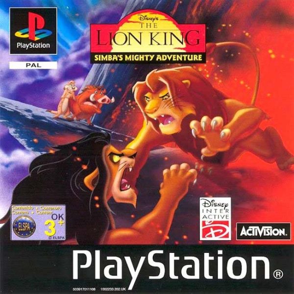 PS1 Lion King The Simba's Mighty Adventure, Sony Playstation 1 ...