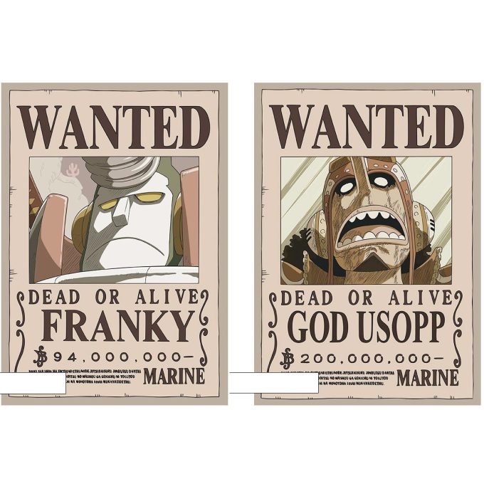 ABYDCO888 One Piece Wanted Set 1 Set of 5 Postcards c