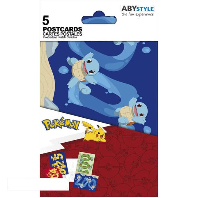 ABYDCO891 Pokemon Gen 1 Starters Set of 5 Postcards c
