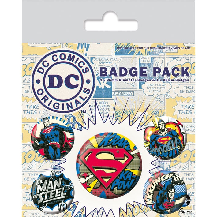 BP80551 DC Originals Superman Comic Badge Pack.jpg