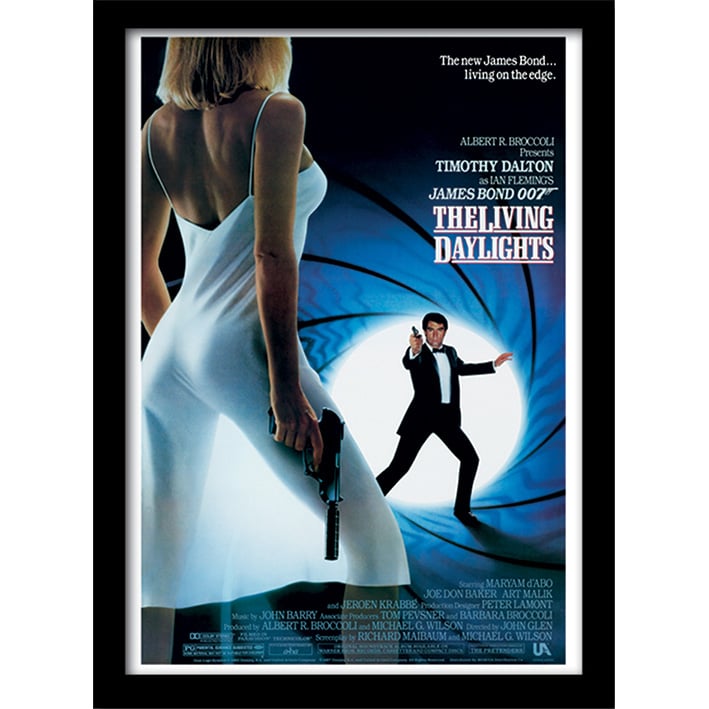 FP10282P James Bond The Living Daylights One sheet Framed Print.jpg