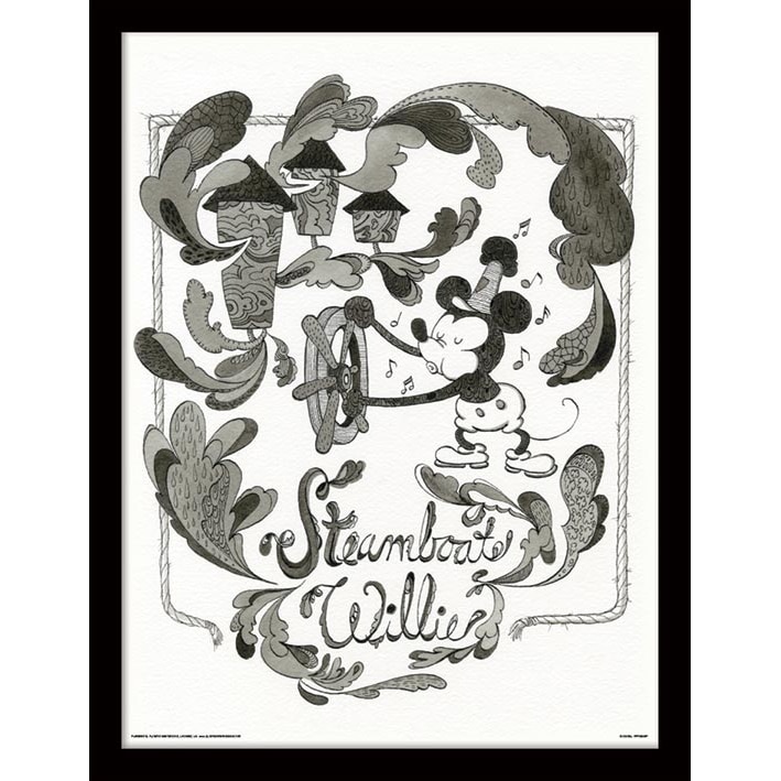 FP11128P Mickey Mouse Steamboat Willie Steam Framed Print.jpg