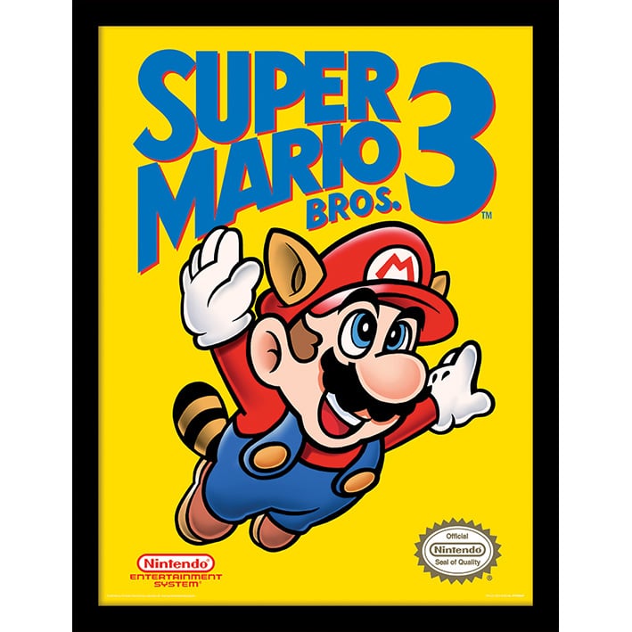 FP11296P Super Mario Bros. 3 NES Cover Framed Print.jpg