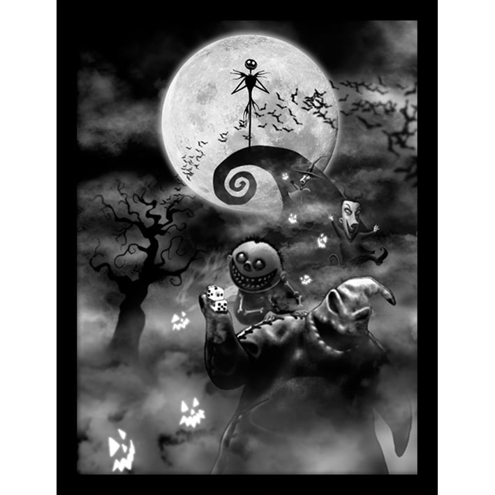 FP11923P Nightmare Before Christmas Oogie Boogie Trouble Framed Print.jpg