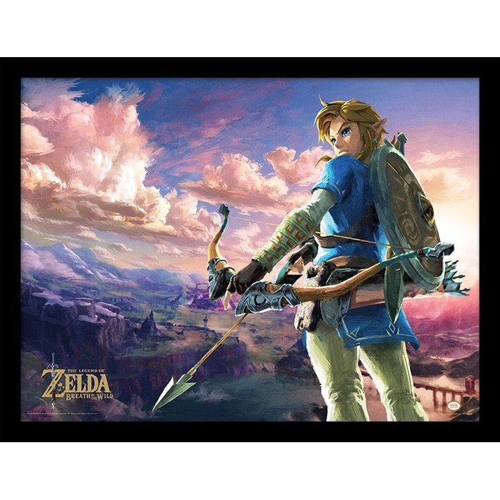 FP11969P The Legend of Zelda Breath of the Wild Hyrule Scene LandscapeFramed Print.jpg