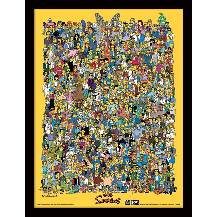 FP12238P The Simpsons Characters Framed Print.jpg