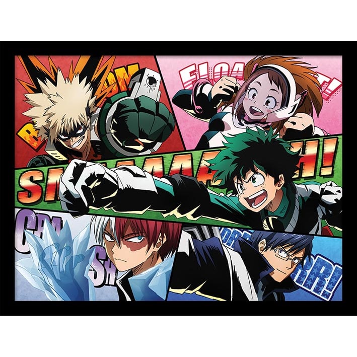 FP12244P My Hero Academia Comic Action Framed Print.jpg