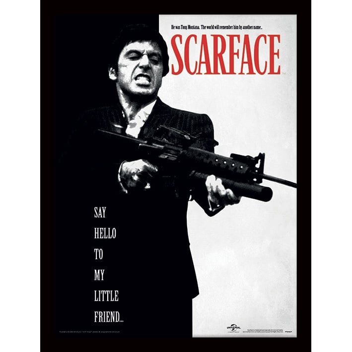 FP12462P Scarface Say Hello To My Little Friend Framed Print.jpg