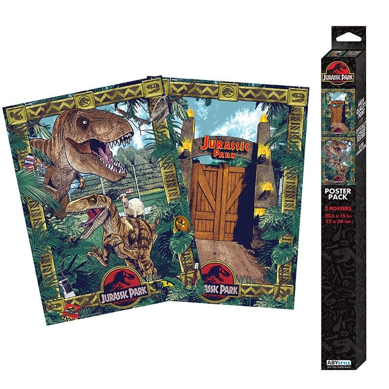 GBYDCO041 Jurassic Park Gates Biodiversity Set of 2 Chibi Posters a.jpg