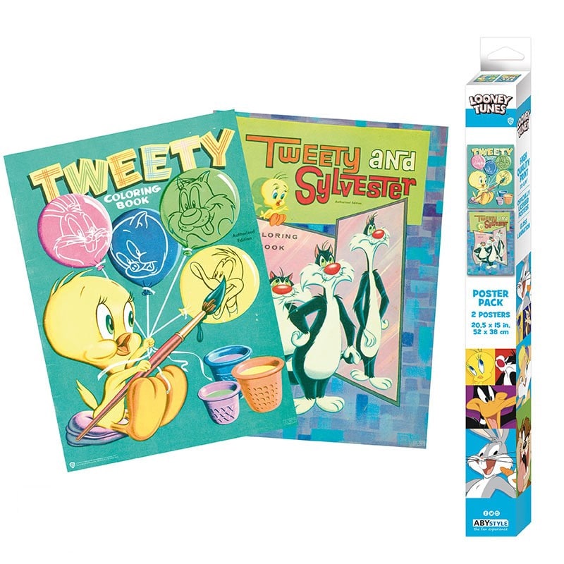 GBYDCO083 Looney Tunes Tweety Sylvester Set of 2 Chibi Posters a.jpg