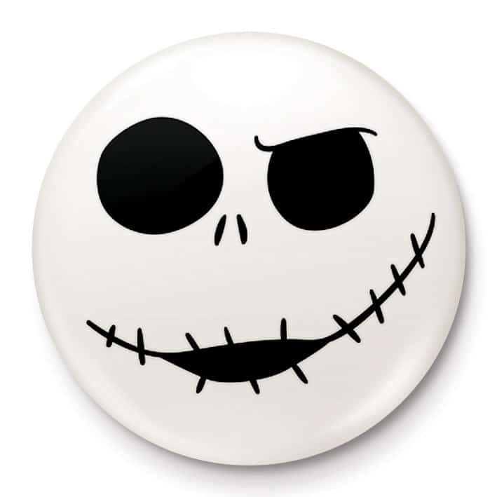 PB5530 Nightmare Before Christmas Jack Skull 25mm Button Badge.jpg