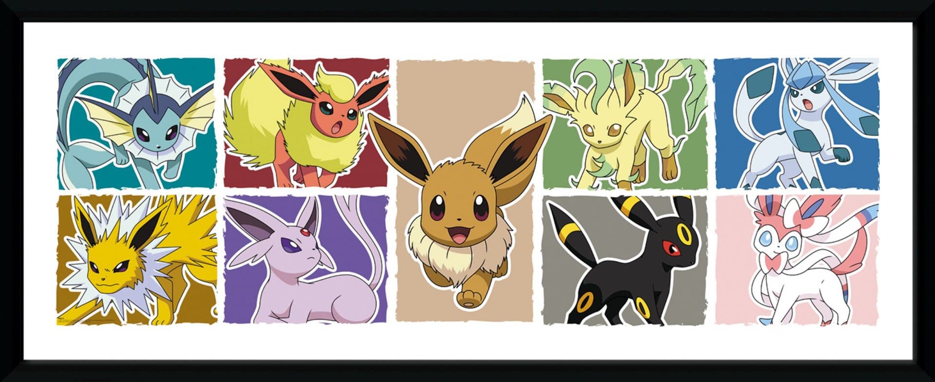 PFD311 Pokemon Eevee Evolution Framed Print b.jpg