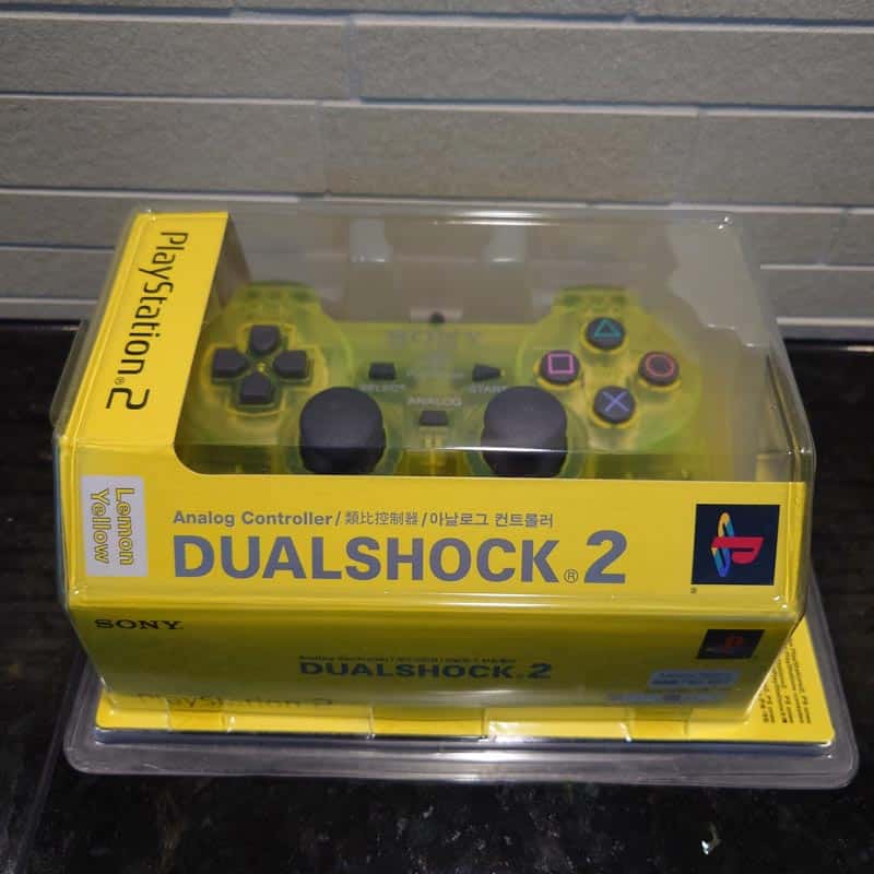 PS2 Handkontroll Original Dualshock 2 Lemon Yellow Ny b.jpg