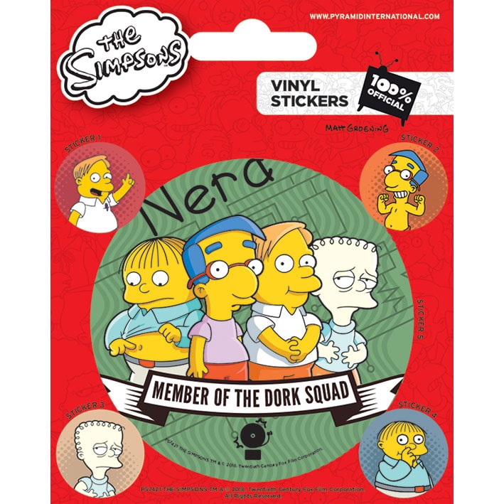 PS7421 The Simpsons Dork Squad Vinyl Sticker.jpg