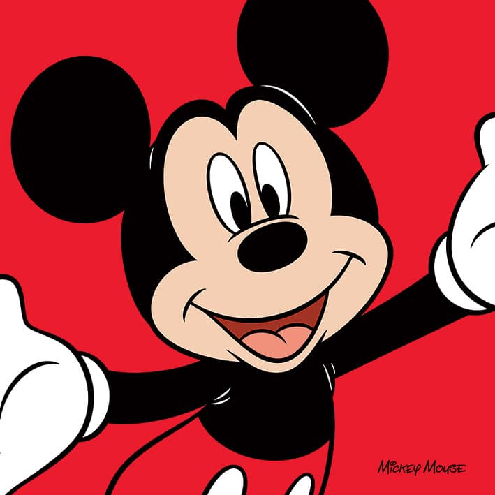 WDC95195 Mickey Mouse Red Canvas Print a.jpg