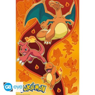GBYDCO557 Pokemon Fire Type Maxi Poster