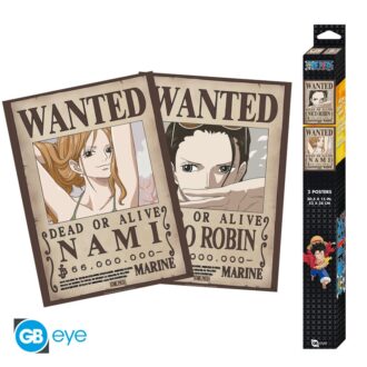 GBYDCO568 One Piece Wanted Nami & Robin Set of 2 Chibi Poster a