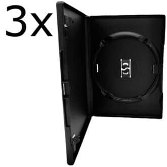 GR Fodral Standard för 1 DVD Skiva Svart 3 pack a